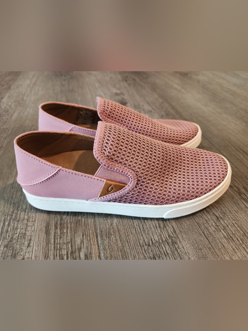 Olukai Pehuea Dusty Rose Mesh Slip On Summer Deck Shoes Womens 8